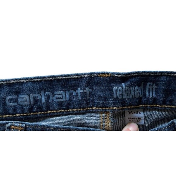 Carhartt Jeans Men's Blue Relaxed Fit Rugged Flex Straight 5 Pocket 36 x 32 - Picture 4 of 7